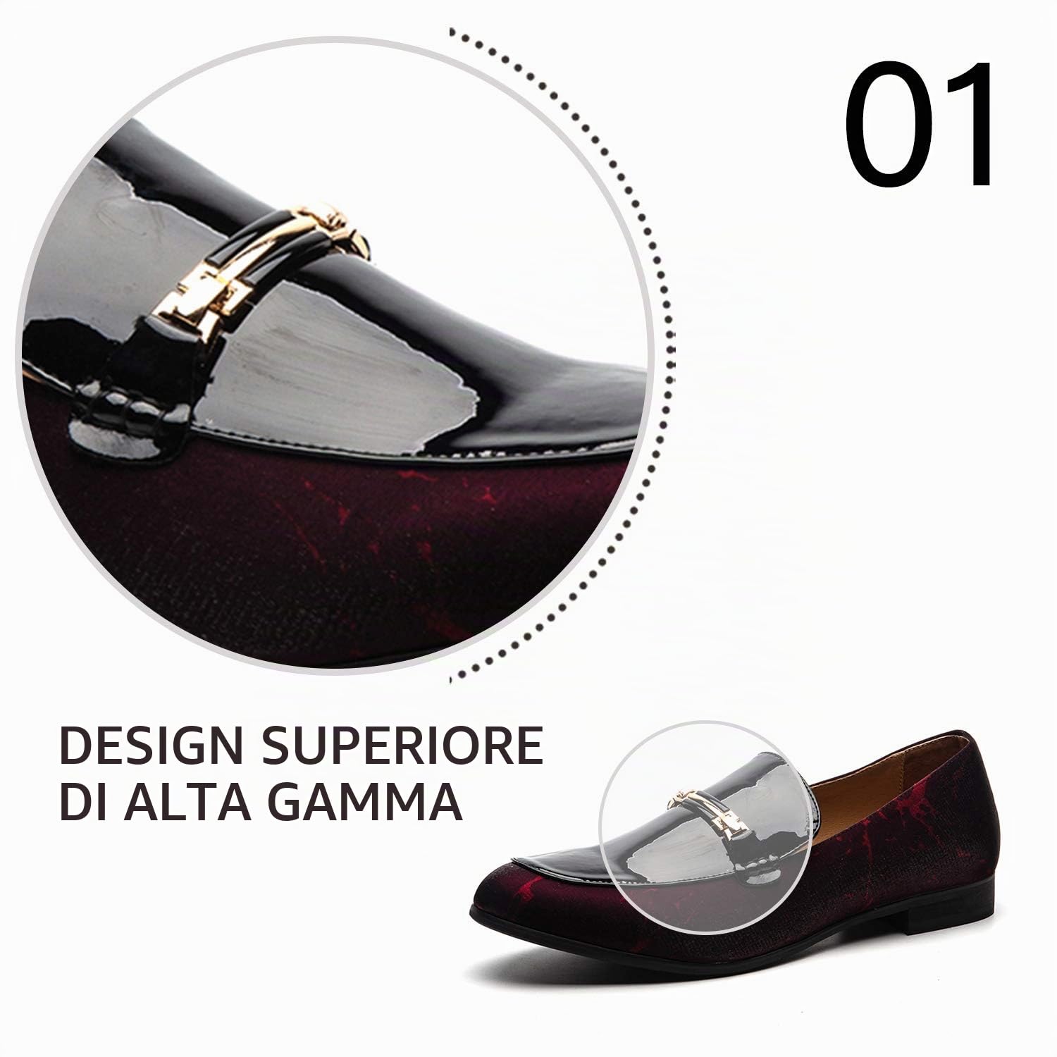 JITAI Scarpe Formali da Uomo Mocassini da Uomo Casual in Pelle da Scarpe Uomo Mocassini