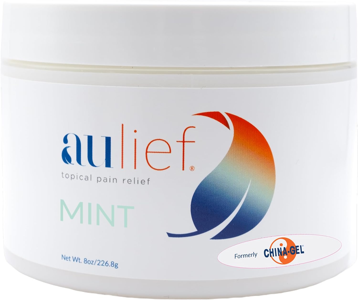 China-Gel Aulief Pain Relief Cream Arthritis & Muscle Rub for Sore Muscles & Joint Pain, Neck, Knee & Back Aches, Premium Mint Green Topical Gel, 8 oz Jar Mint Green 8 Ounce (Pack of 1) - Image 1 of 9