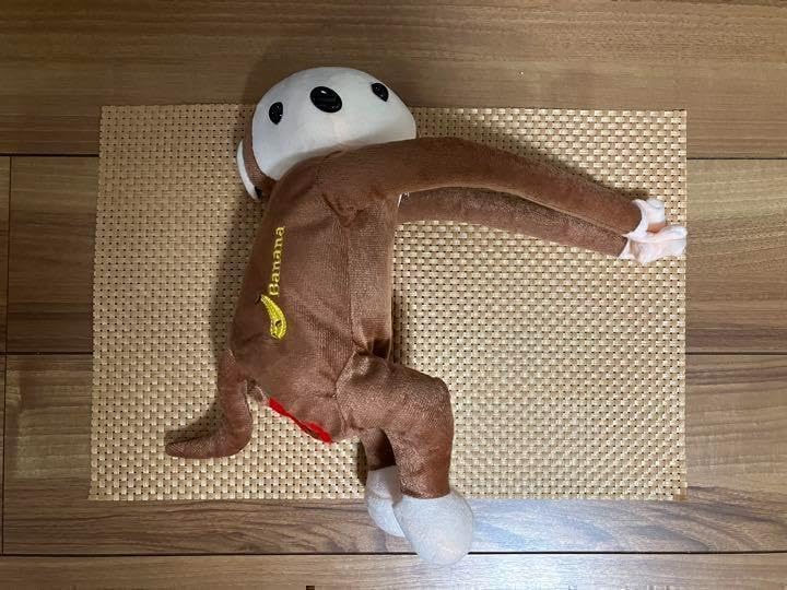 車内 お猿さんティッシュボックス 茶 車のかわいいインテリア