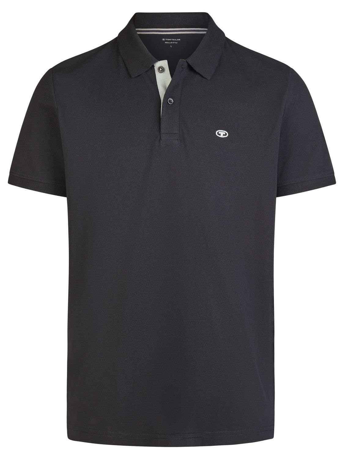 TOM TAILOR Koszulka polo męska z krótkim rękawem, bawełna, regularny krój, zestaw 3 sztuk, na lato, jednokolorowa, biała, niebieska, czarna, oliwkowa, szara, S M L XL XXL 3XL