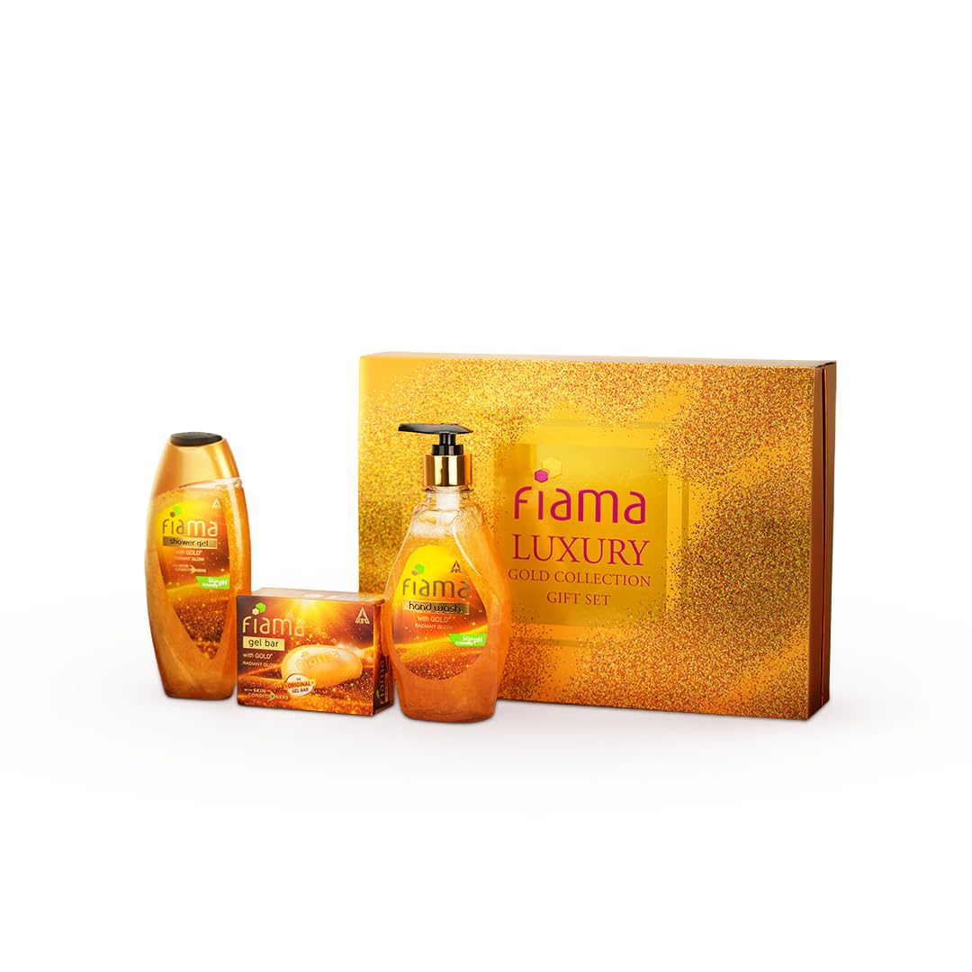 Fiama Gift Set Luxury Gold Collection Pack of 3, Gift Box with Body Wash Shower Gel 250ml, Gel Bar Soap 125g, Hand Wash 400ml, Gifts for Women & Men, Gift Item, Best Birthday, Anniversary Gifts by ITC-image-16