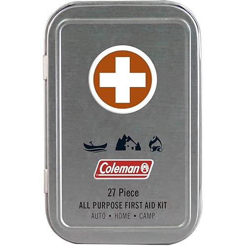 Coleman All Purpose Mini First Aid Kit, 27-Piece Assortment for Emergency Kit, Travel-Friendly, Latex-Free Bandages and More