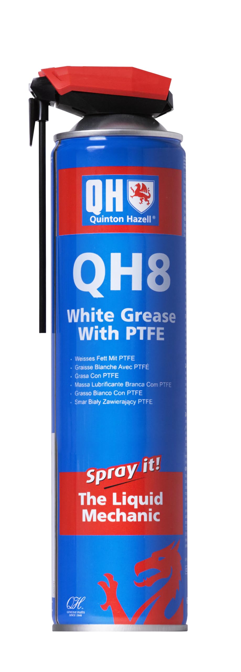 Quinton Hazell QH8 Graisse Blanche PTFE 600 ML – Résiste à l’Eau, -20°C à 110°C, Anti-Corrosion