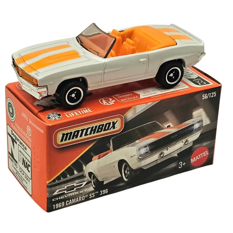 Image of Hot Wheels 2026 Match Box 1969 Camaro SS 396 for 3 Years & Above 56 /125 (White)