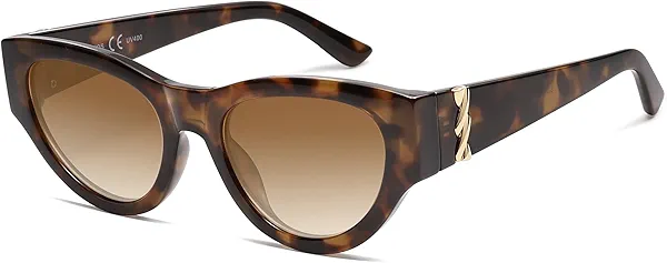 SOJOS Cat Eye Sunglasses for Women & Men 90s Retro Aesthetic Trendy Cateye Designer Sunnies SJ2332