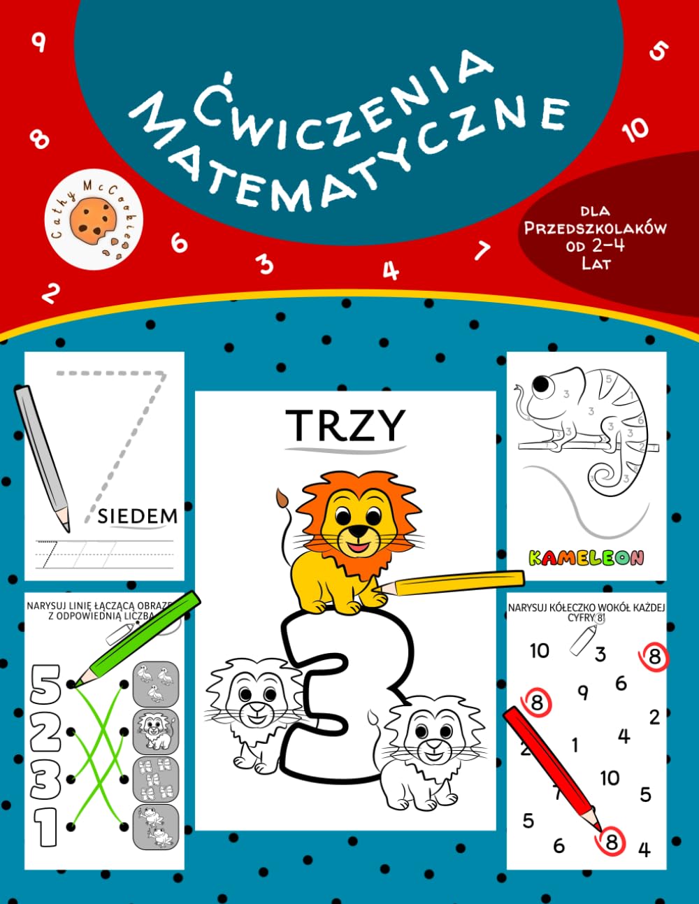 Ćwiczenia Matematyczne dla Przedszkolaków od 2-4 Lat Cyfry i Liczby od 1-10 Zeszyt z Zadaniami dla Maluchów 2 3 4-letnich Labirynty Koloruj Według Numerów i Inne