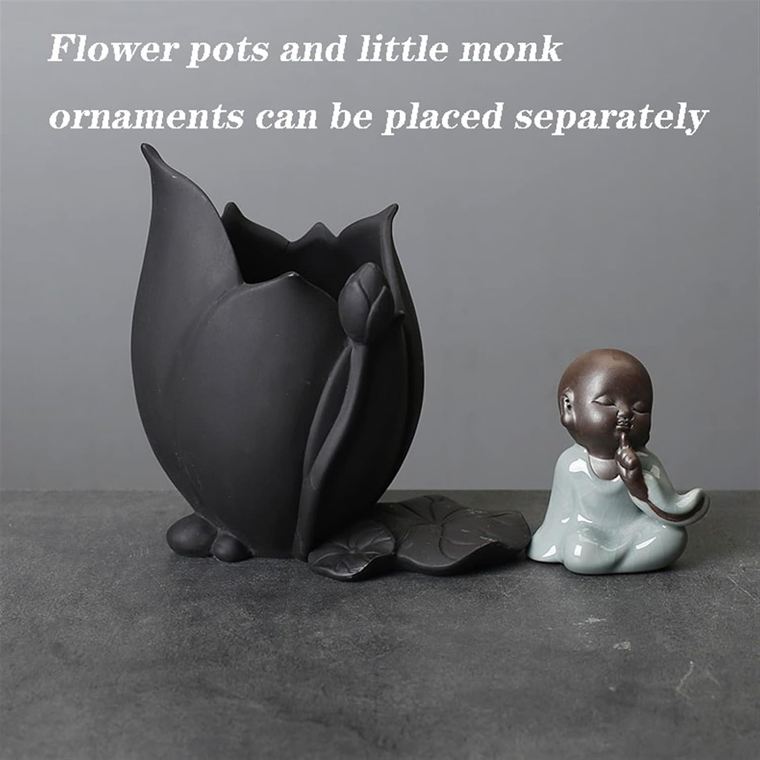 Flower Pot Creative Purple Sand Flowerpot Zen Plant Pot Succulent Plant Potted Tabletop Ornament Suitable for Planting Small Plants House Plants, Succulents, Flowers (Color : Brown, Size : Brass)