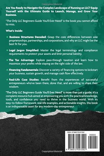 Independently Published Monroe, Garrett The Only Llc Beginners Guide You’Ll Ever Need: Limited Liability Companies For Beginners - Form, Manage & Maintain Your Llc thumb #1