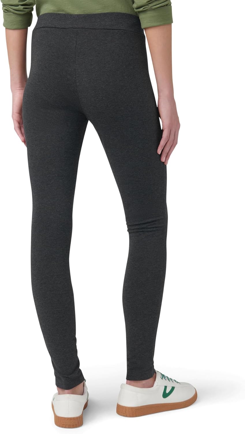 HUE Womens Wide Waistband Blackout Cotton Leggings, Assorted - Image 2