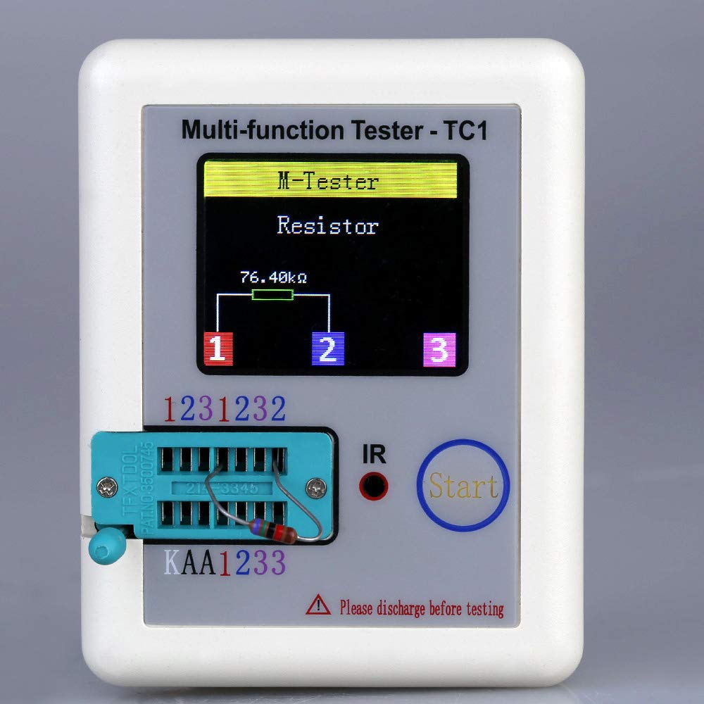 Hancaner Transistor Tester mit TFT Hintergrundbeleuchtung Farbe Anzeige Didoe Triode Kapazitiv Widerstand Detektor Induktivität MOSFET NPN PNP