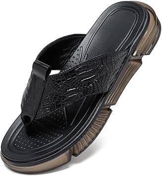 Leather Men Flip-Flops Men Slippers Beach Sandals Comfort Men Casual Shoes Fashion Flip Flops40 Code