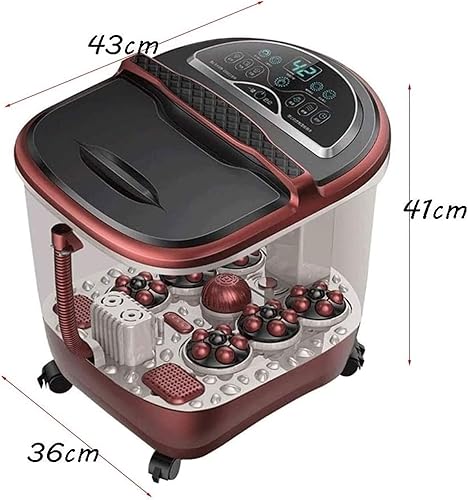 Miniatura 2 de Masajeador de baño de pies con chorros de burbujas de calor, rodillos de masaje motorizados, bañera de pies con tiempo y temperatura ajustables