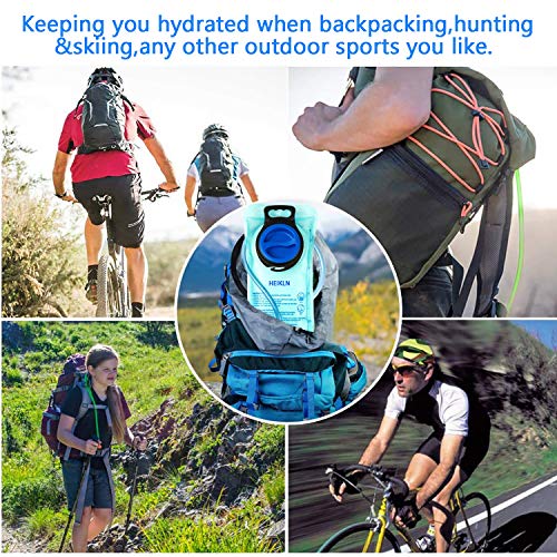 2 Pack Hydration Bladder 2 Liter,Leak Proof Water Reservoir, Bpa Free Military Water Storage Bladder Bag Hydration Pack Replacement Easy Clean For Bicycling Hiking Camping Hunting Running #TOP6