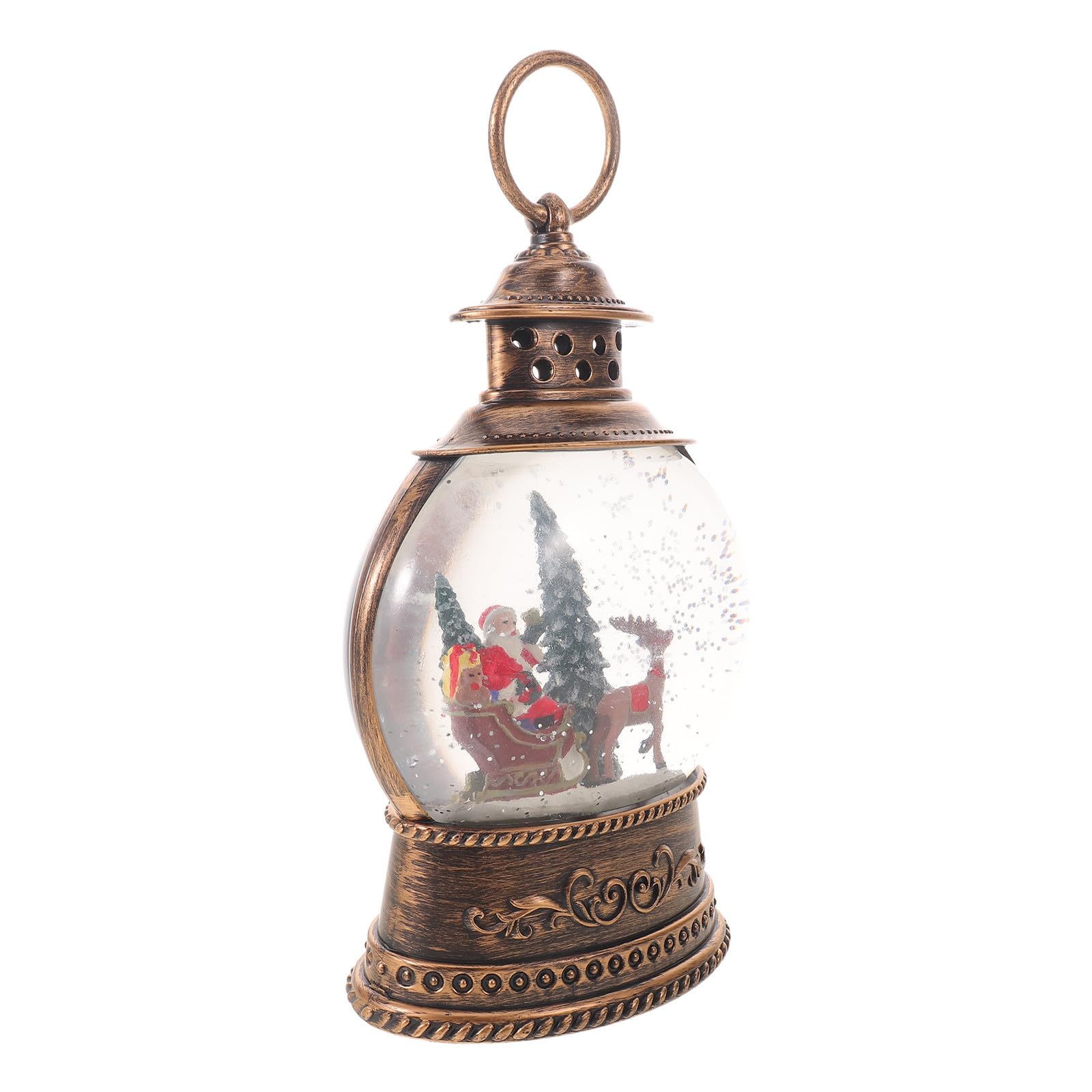 Luminoso Natalizio Carillon Musicale in Plastica Vintage