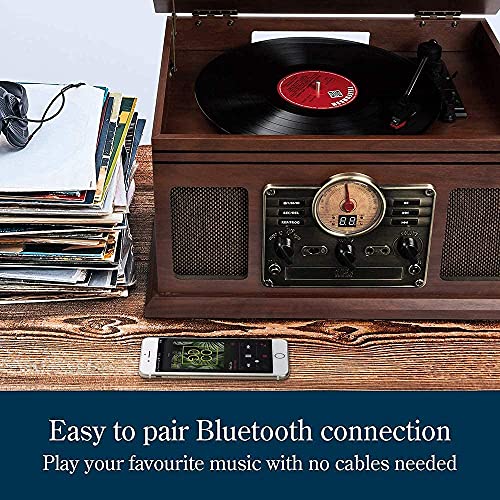 ZEDARO Tourne-Disque, Tourne-Disque, Centre de Musique rétro en Bois Hi-FI avec télécommande, Tourne-Disque, Lecteur CD… - Les Beatles, Paul McCartney, John Lennon, RIngo Starr, George Harrison ZEDARO Tourne-Disque, Tourne-Disque, Centre de Musique rétro en Bois Hi-FI avec télécommande, Tourne-Disque, Lecteur CD… – Image 6