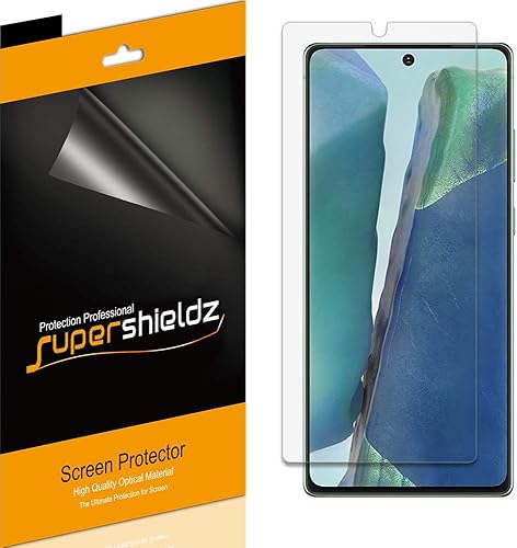 Supershieldz Paquete de 6 protectores de pantalla diseñados para Samsung Galaxy Note 20 5G, protector transparente de alta definición (PET)