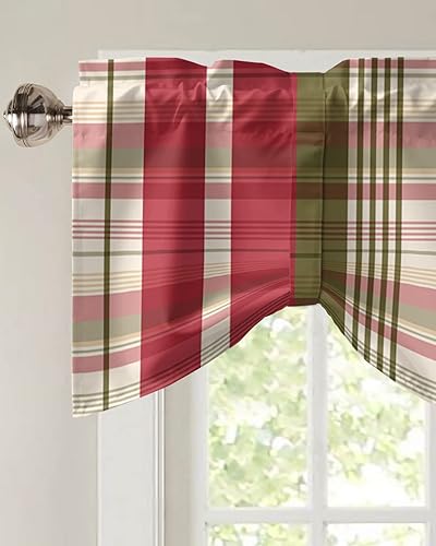 Miniatura 3 de Cortina de cenefa con lazo para cocina, sala de estar, dormitorio, baño, cafetería, bolsillo para barra, panel corto para ventana, estampado de