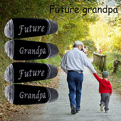 LEVLO New Grandma Grandpa Gift Future Grandpa Grandma Cotton Socks Pregnancy Announcement Socks for Grandma Grandpa To Be4