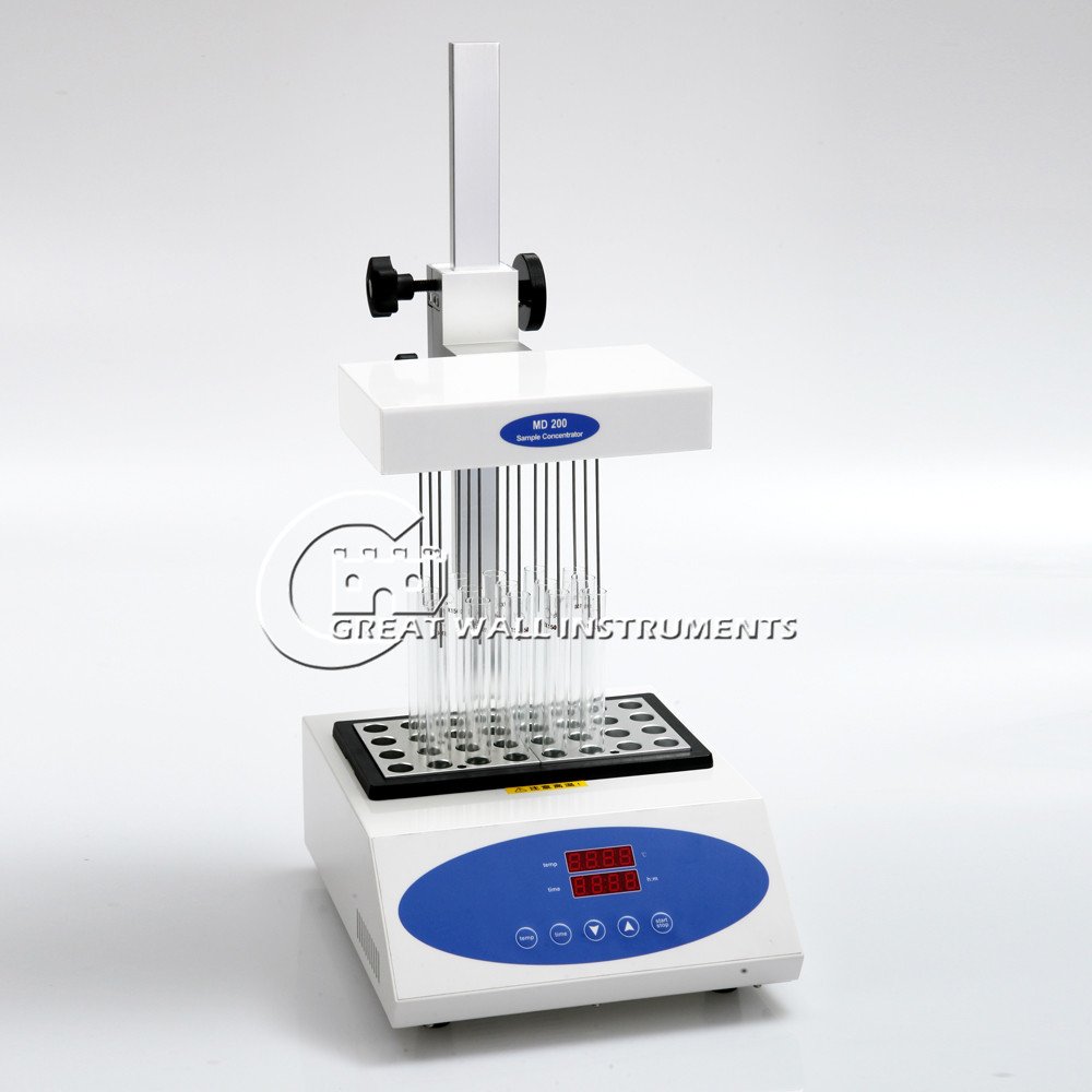 MD200-2 Évaporateur d'azote Avec Bloc 01 49x dia 6mm Ambient +5C-150C Laboratoire Instrument scientifique