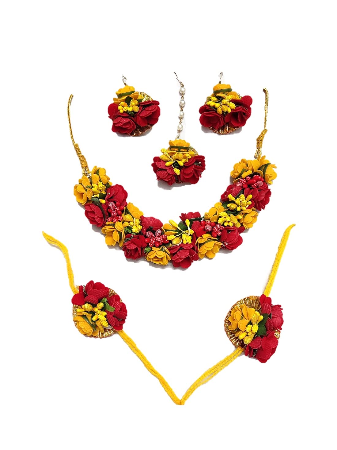 K&K KREATION RED AND YELLOW FLOWER JEWELERY (B0B75BXJPP) Amazon Price History, Amazon Price Tracker