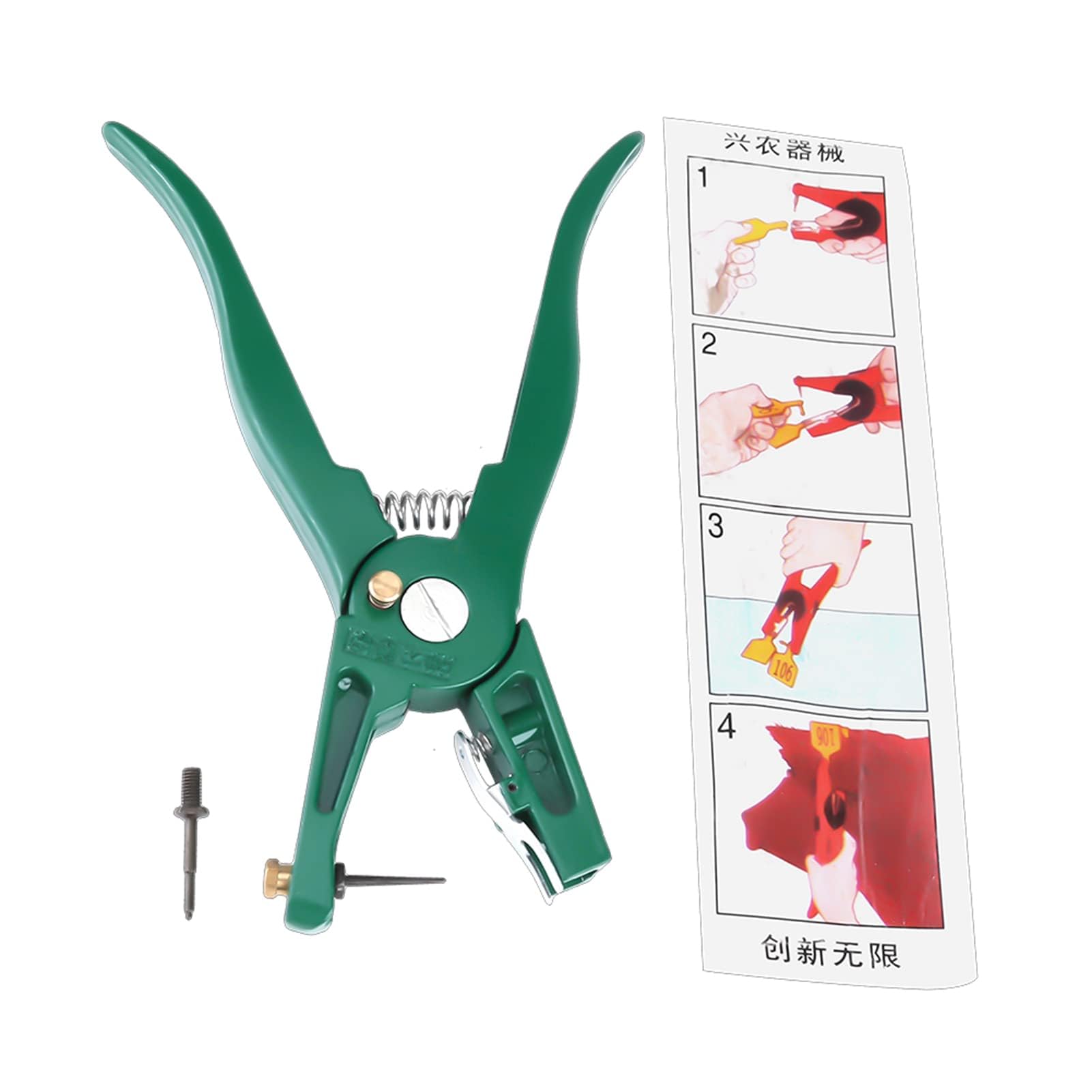 1 Pezzo Farm & Ranch Bestiame Animal Tag Pinze con Pin di ricambio Applicatore per l'installazione di Pigs Bovini Vacca Capra Strumenti di strumenti per animali