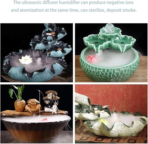 Outbit Nebelmaschine aus Metall, 24V-Zerstäuber, Ultraschall-Mini-Nebelgerät mit Adapter für Springbrunnen, Teiche, Topfpflanzen, Steingärten, Tanks