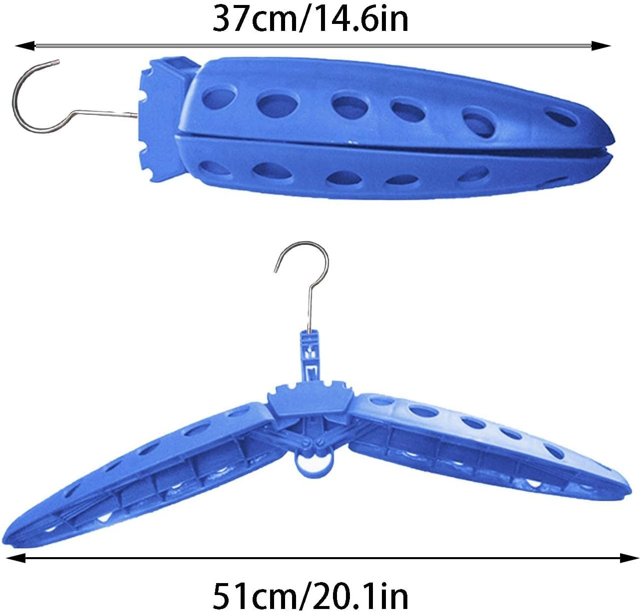 Cintre pliable pour combinaison de plongée, séchoir solide et ventilé pour le surf, la plongée, la natation, cintre à séchage rapide pour équipement lourd (rouge)