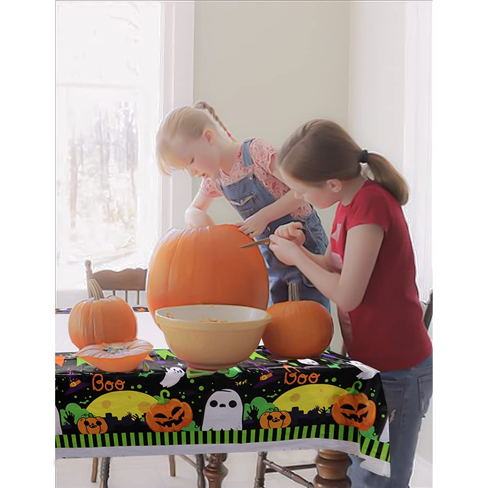 Nappe de Table Halloween Citrouille Impermeable, Nappe Rectangulaire