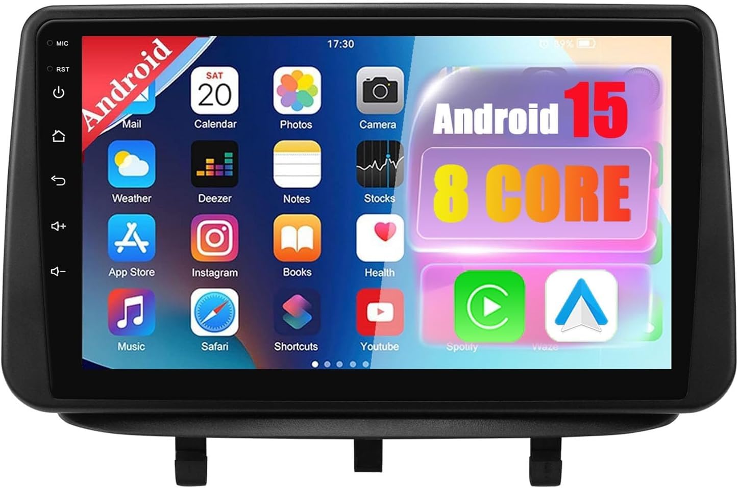 8core(6g+128g),per Autoradio O-pel Car Stereo con Schermo Touch da 9 Pollici Android 15 unità Principale Carplay Wireless Bluetooth WiFi GPS Radio FM Telecamera Posteriore Meriva B 2009-2014