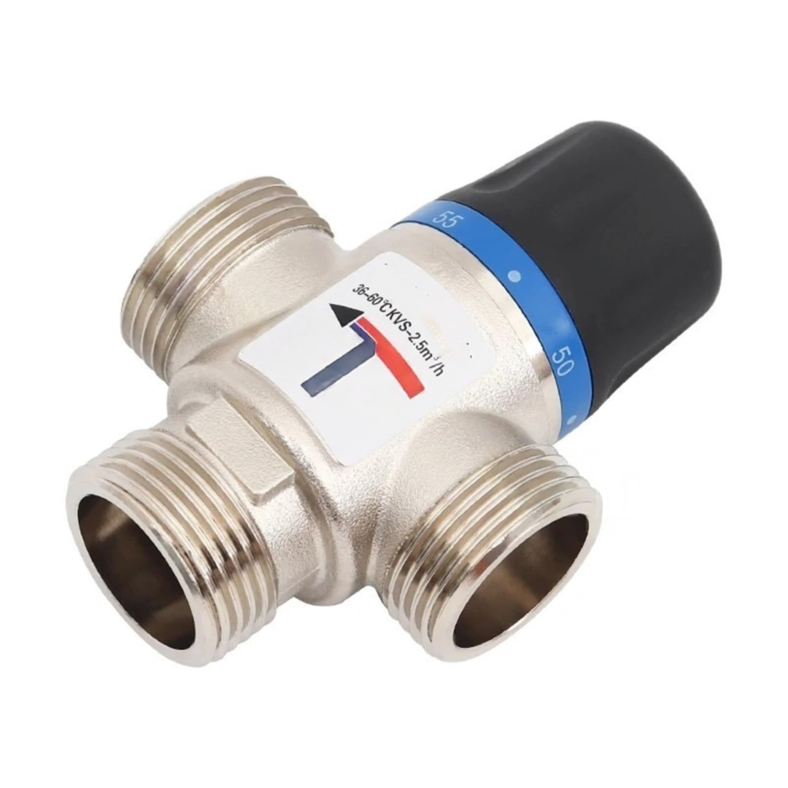 Valvola miscelatrice termostatica a 3 vie DN20/25 - Compatibile con scaldabagno solare e bagno, valvole miscelatrici termostatiche (filettatura maschio)(Male Thread DN25)