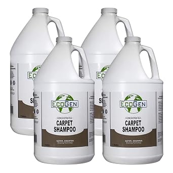 Carpet Shampoo; Concentrated Formula, Deep Cleaning, Unscented, Non Toxic, Safe For Skin, Safe For Pets, Removes Stains And Odors, Pack of 4 Gallons