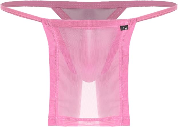 Hedmy Mens Japanese Traditional Fundoshi Kabuki Sheer Mesh T-back Thongs Loincloth Sumo Underwear