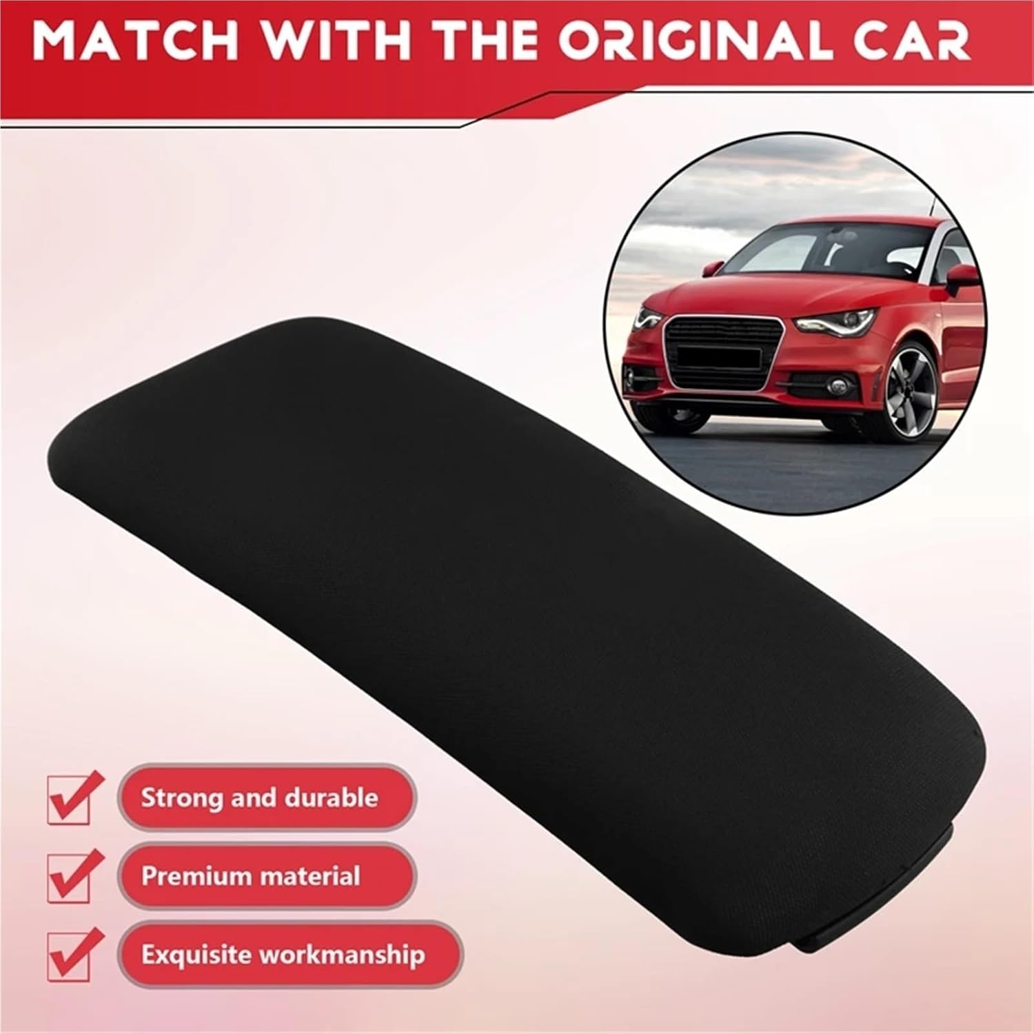 8X0864245B Car Center Console Armrest Upper Cover Latch for A1 8X1 8XK 2012-2018 Arm Rest Box Lid Pad Cloth+Plastic