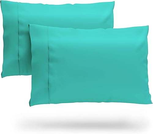 Cosy House Collection Juego de fundas de almohada de 100 % viscosa de bambú, rayón de lujo derivado del bambú, refrescante, transpirable y sedoso