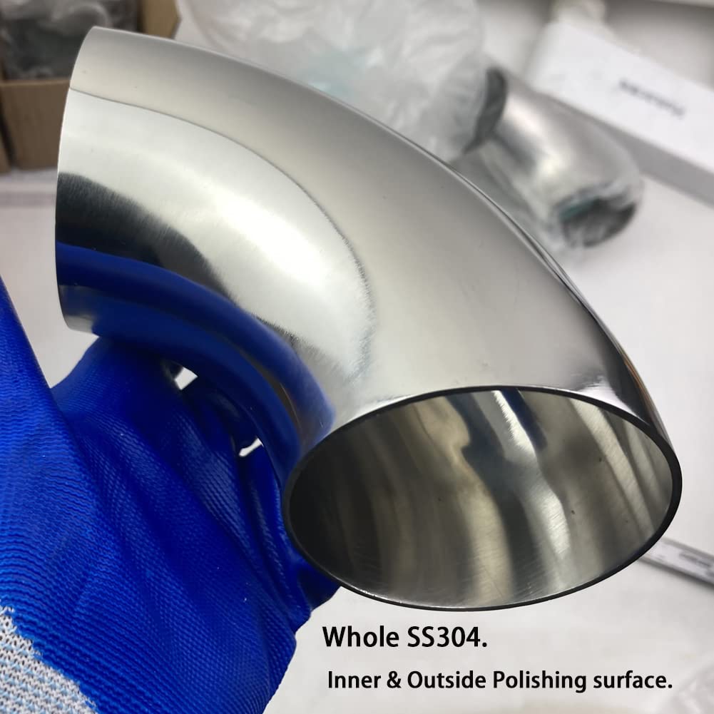 Curva Da 80mm Gomito MF Con Ispezione A Tappo Da In Acciaio Inox AISI 304 - Foto 6