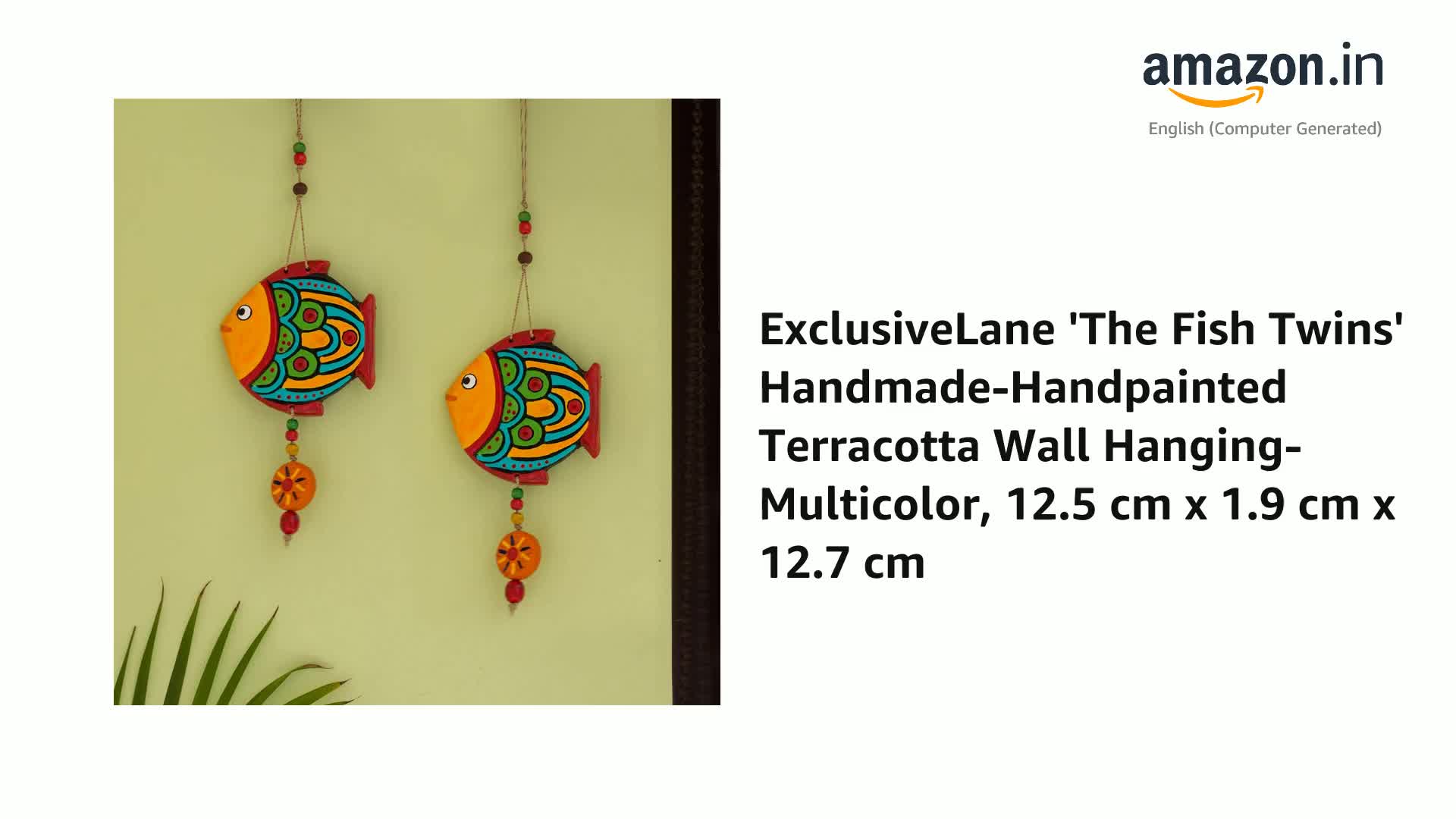 ExclusiveLane 'The Fish Twins' Handmade-Handpainted Terracotta