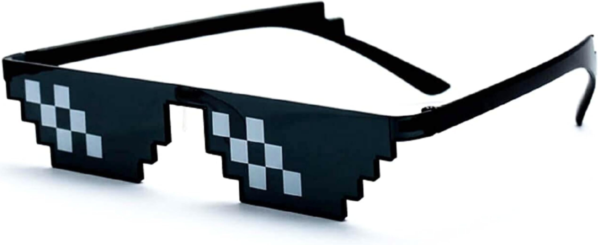 Kidocracy Thug Life Glasses Pixelated Party Sunglasses, Savage Youtuber Stylish Funky, Hip Hop Sigma Rule Shades ThugLife Swag Meme Goggles