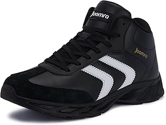 Joomra High Top Shoes for Men Size 13 Male Basketball School Fashion Fitness Sneakers Walking Gym Comfortable Motorcycle Autumn Footwear Black 47