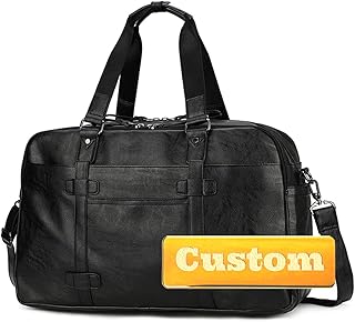 Borsa da Viaggio Nome personalizzato Viaggio for uomo Borsone in pelle Borsa GRANDE Weekend Duffle Duffle for la notte for le donne Borsa a spalla del fine settimana