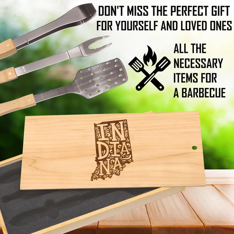 Set de Herramientas para BBQ Indiana en Acero Inoxidable miniatura 2