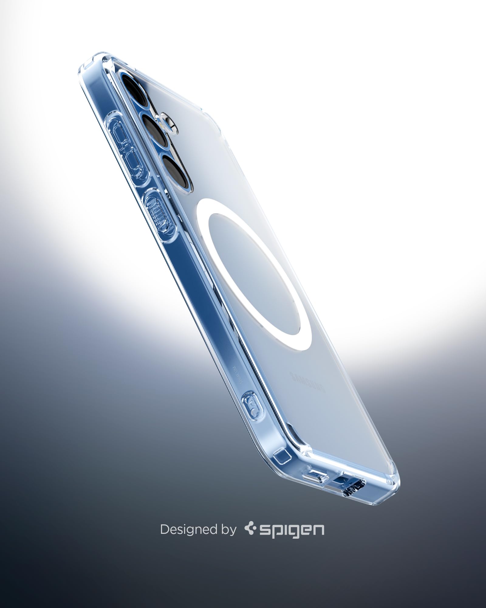 Spigen Cover Ultra Hybrid MagFit Compatibile con Samsung Galaxy S25 - Clear White