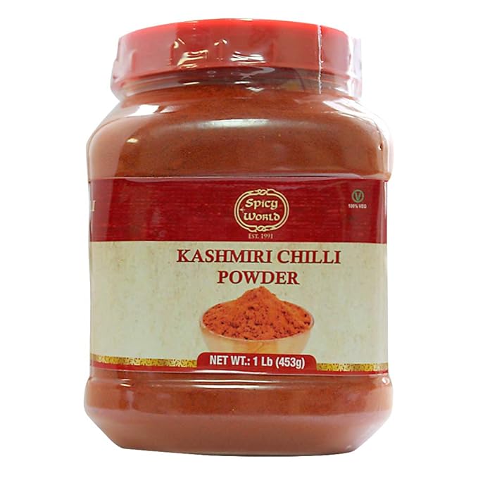 Spicy World Kashmiri Chilli Powder (Chili) 1 Pound Bulk