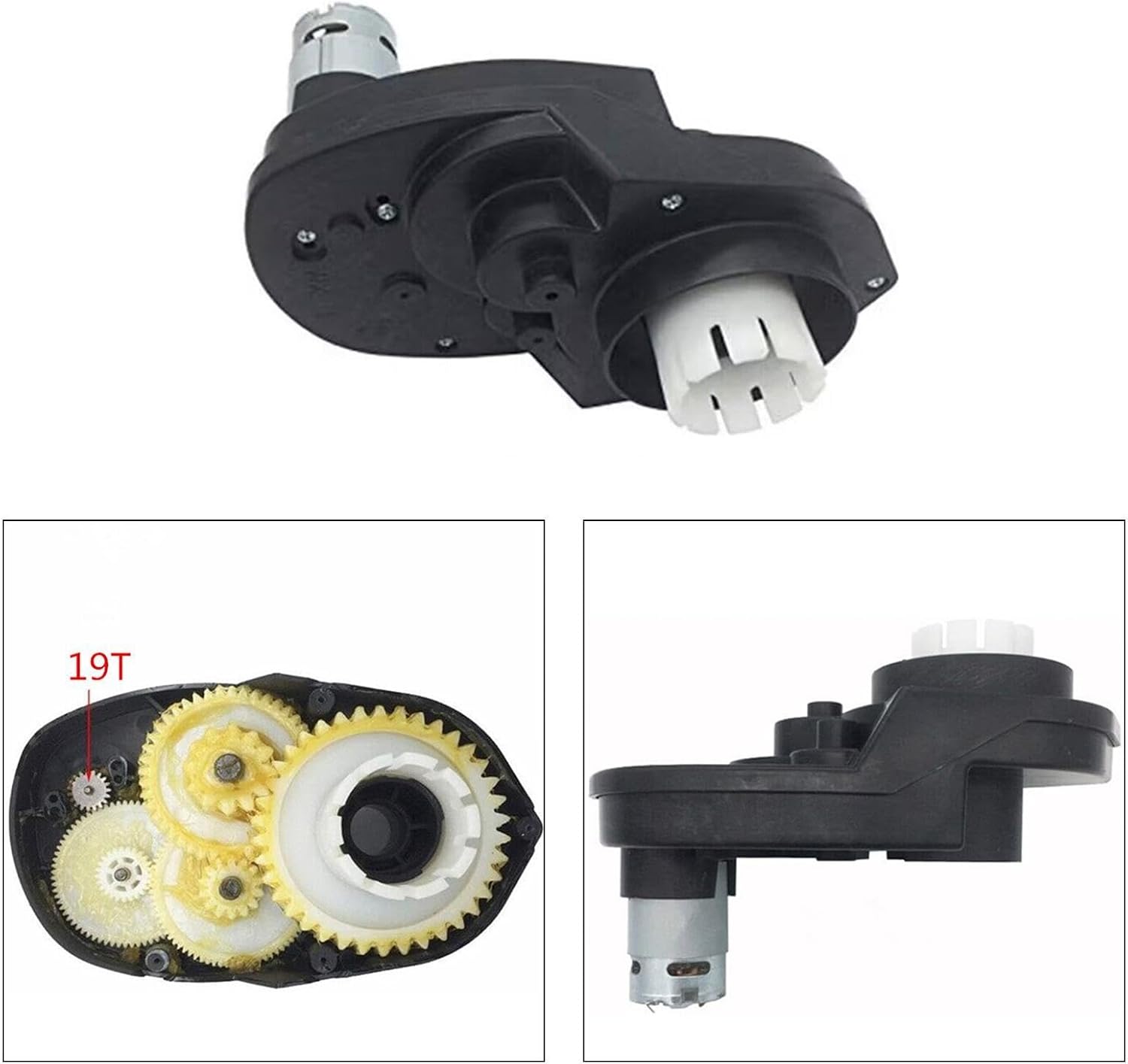 12V RS550 Gear Motor Assembly for Electric Vehicles, 12V35000RPM
