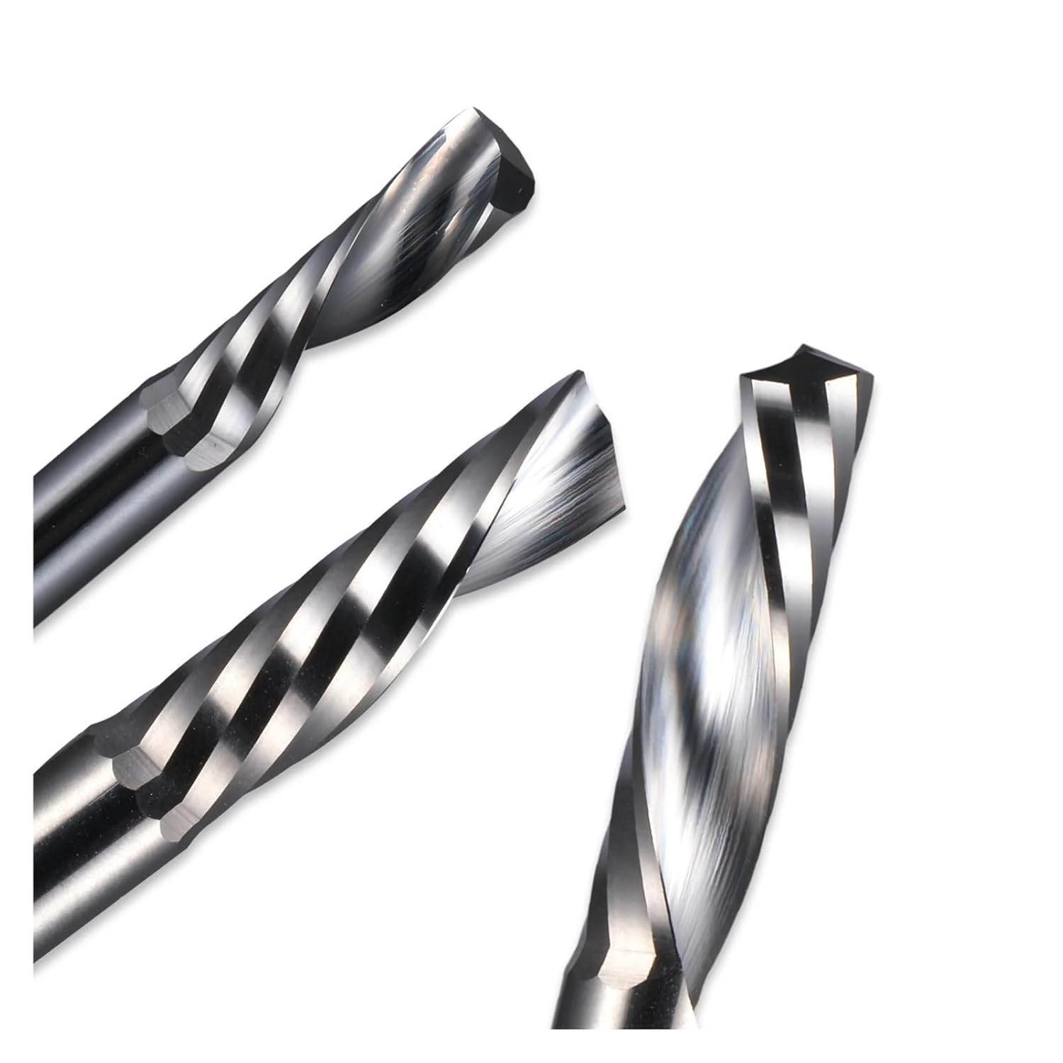 10pcs 3.175/4/5/6/8mm AAA Left Spiral milling Cutter Down Cut Flute Router bit end Mill milling Cutter(10P 3.175x2.0x8x38L)