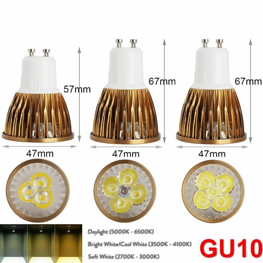 Illuminazione per Interni 10 lampadine LED AC85-240V GU10 E12 B22 E27 E14 MR16 DC 12V 3W 4W 5W Sostituisci Le lampade alogene