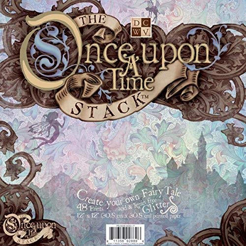 Diecuts with a View PS005017 Once Upon A Time 12 inches by 12 inches Paper Stack with Glitter