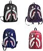 Luqeeg Shark Backpacks, Shark Camo Backpacks with Wear Resistant, Waterproof, Adjustable Shoulder Straps, Large Capacity Graffiti Shark Backpack, Lightweight Casual Daypack Bookbag