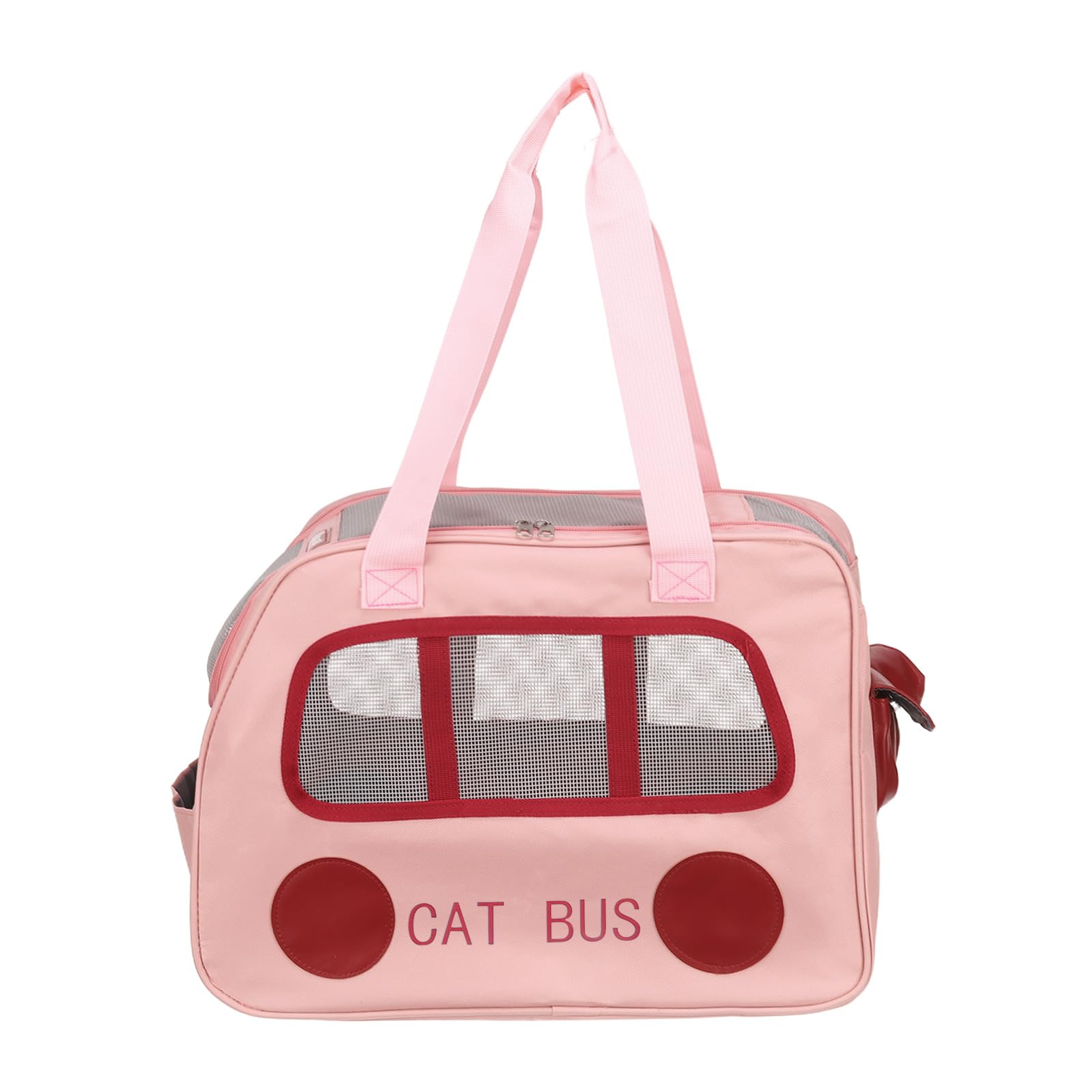 sourcing map Pet Carrier, Portable and Ventilated, Oxford Cloth, Dogs Cats and Little Animals Travel Bag 16.93" Up to 16.5 Lbs, (Pink), Intended for Hiking/Camping/Traveling