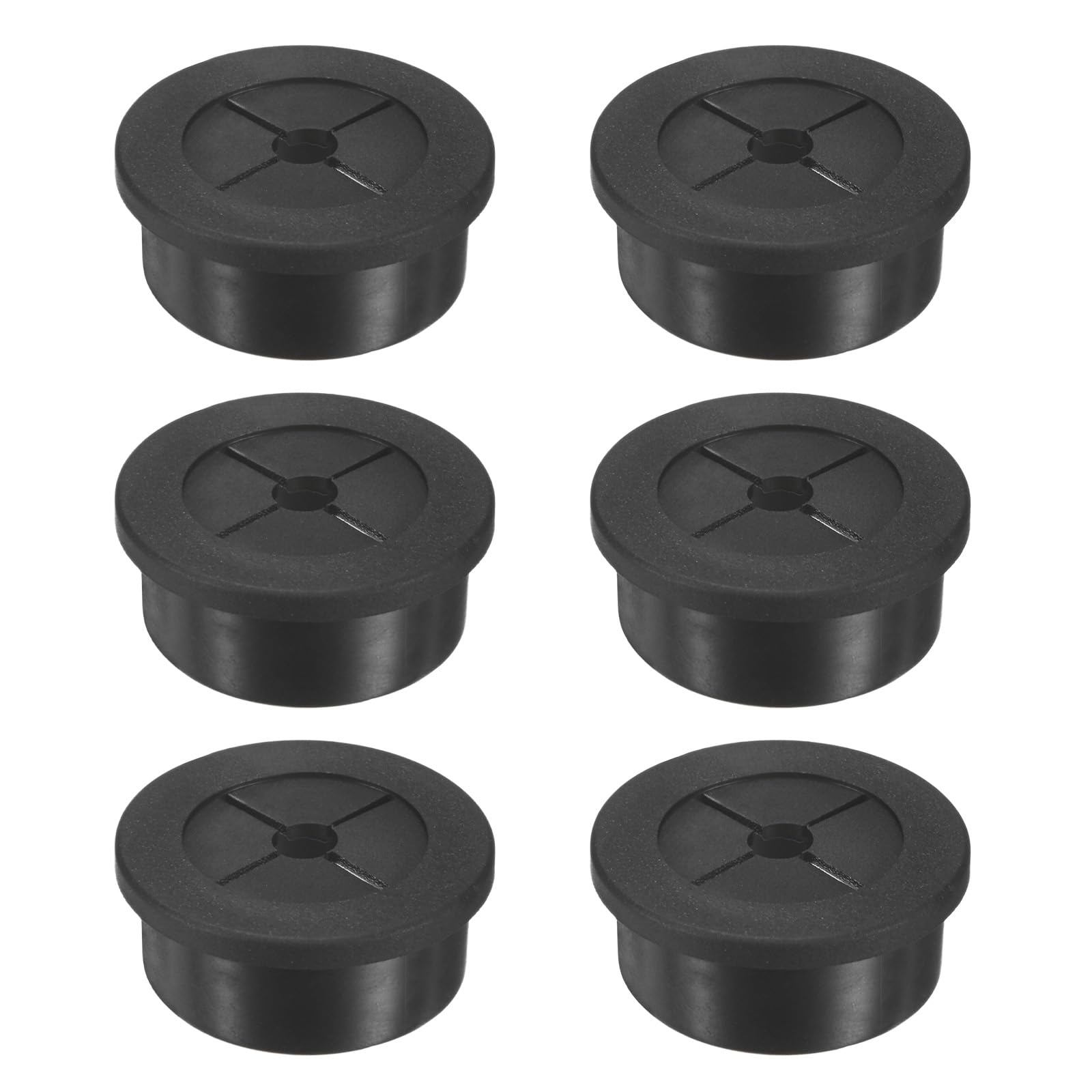M METERXITY 6-Pack Rubber Grommets for Wiring 28mm Desk Grommet Double-Sided Flexible Cable Cord Grommet Desk Hole Cover for Cables/Wires Through