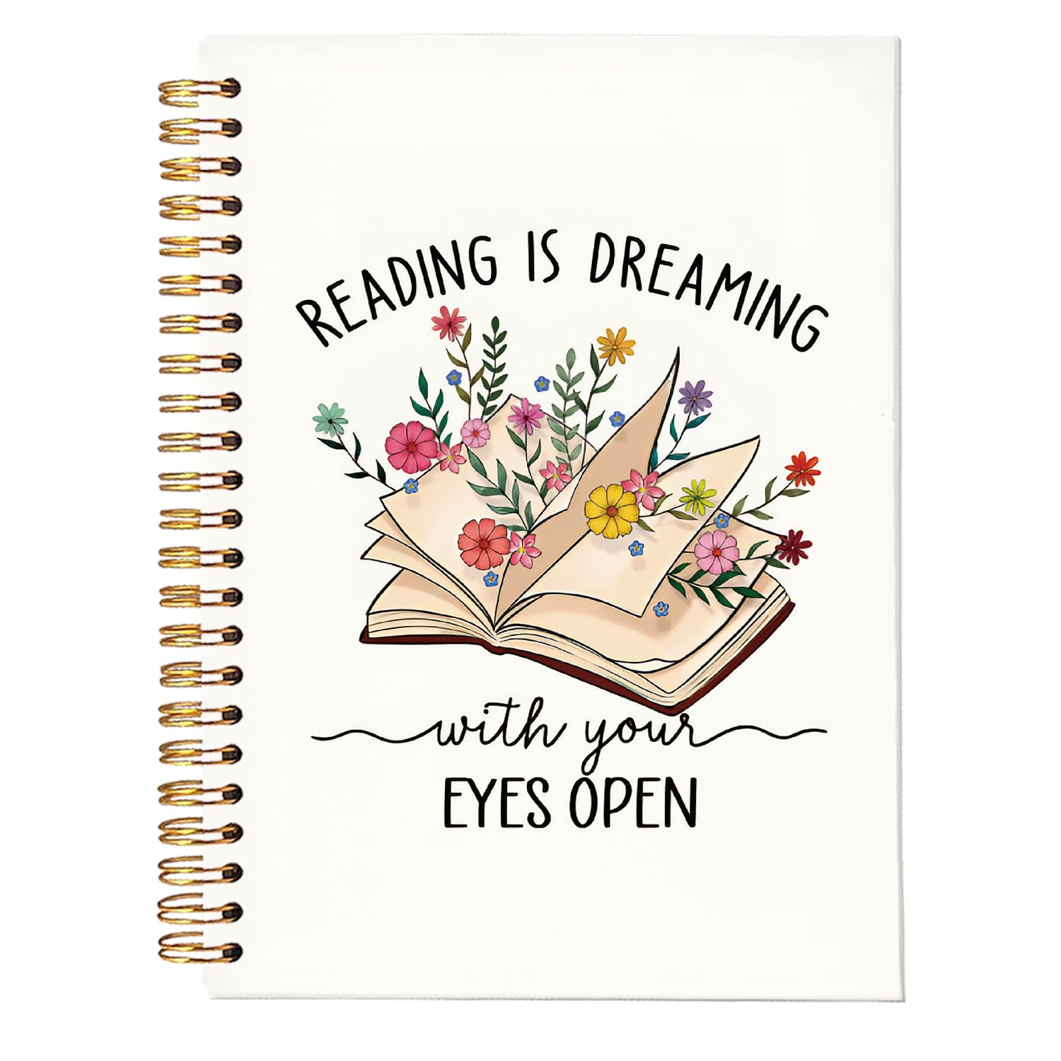 Yetmadi Diarios de lectura de libros para los amantes de los libros, regalos para lectores, cuaderno en espiral, diario de revisión de libros, regalos de gusanos de biblioteca, regalos de lectura para